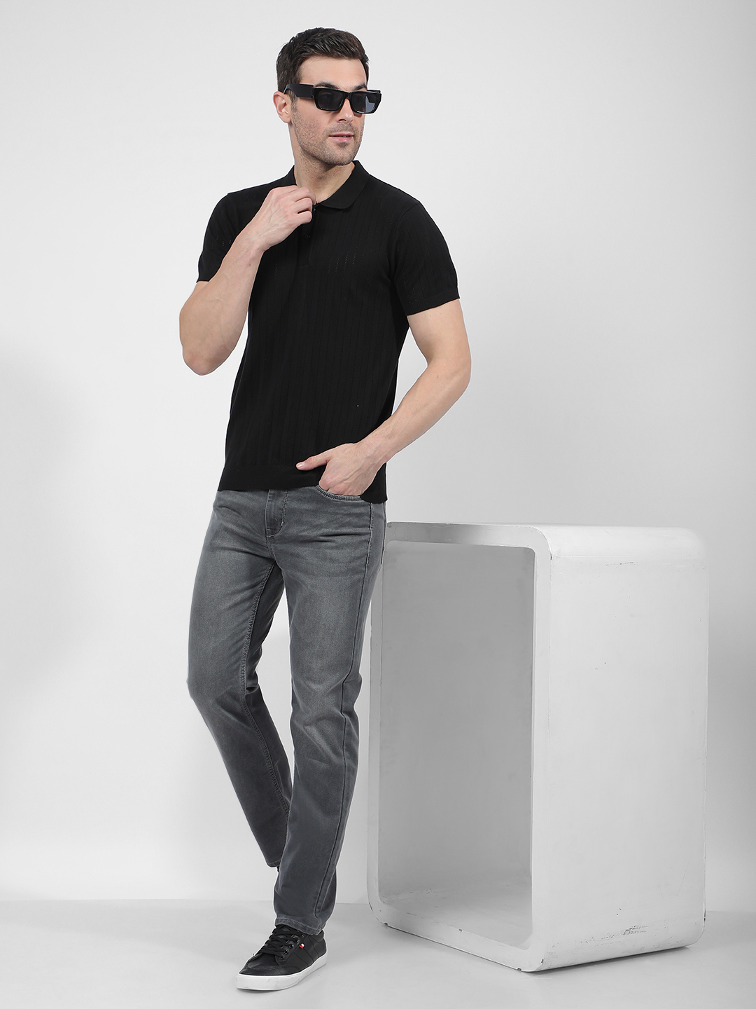 Numero Uno Men Faded Grey Jeans